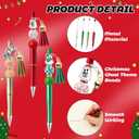 COcnny Christmas Boo Beadable Pens - 12 Set Christmas Ghost DIY Ballpoint Craft Making Kit with Bead Craft, Cute Beaded Pen Bulk Charm Tassel Supplies for Xmas Party School Students Gift