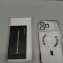 Misea Magnetic for iPhone 17 Pro Max Case Compatible with MagSafe [Never Yellowing] [Military Grade Drop Protection] Full Camera Lens Protector Plating Soft Clear Phone Case for Women, Silver