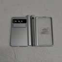 Case for Google Pixel Fold 5G 2023, Magnetic Hinge Protection Ultra Thin Electroplating Hard PC Full Coverage Case with Built-in Screen Protector & Camera Lens Protector,Silver