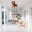 Gifts for Mom, Wind Chimes for Outside Perfect for Outdoor Gardens Patios Home Decor, Features Melodious Tones Create a Zen Atmosphere, Retirement Gifts for Women Men(Colorful Dachshund)
