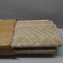 Bullnose Carpet Stair Treads 14 Pieces, 30"x9.5" Carpet Stair Treads for Wooden Steps Indoor with Bullnose Edge, Reusable Peel and Stick Non-Slip Carpet Stair Treads with Nosing, Beige Stripe Pattern