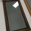 YOSHOOT Rustic Wooden Framed Wall Mirror, 40"x30", Natural Wood and Iron Bathroom Vanity Mirror for Farmhouse Decor, Vertical or Horizontal Hanging