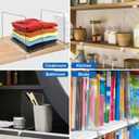 12 Inches Tall [Extra Tall Version] Shelf Dividers for Closet Organization and Storage, 8 Pack Purse Organizer for Closet Acrylic Bookshelf for Organization, Perfect for Sweater Shirts Handbags