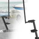 Boat Step Dual Step with Handle, Fit for Bass Boats | Pontoon Boats, Anti-Corrosion Boat Trailer Steps, Fit for 3.5 or 3'' Wide and 5 Tall Trailer Tongue (2 Steps)