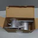 4-3/5" Stationary Dock Base Plate Hardware Stationary Dock Hardware Galvanized, Heavy Duty Dock Foot Plate with 2/5" Square Holes, Support & Hold Docks to Prevent Sinking, Silver