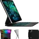 typecase Edge Keyboard Case for iPad 11th Gen A16 (2025) & 10th Gen 10.9" (2022) – Multi-Touch Trackpad, 11-Color Backlit Magic-Style Keyboard – Floating Magnetic Stand, Pencil Holder – Black
