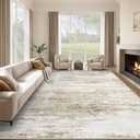Washable Rug 8x10 Area Rugs for Living Room: Large Neutral Soft Rug Abstract Non Slip Low Pile Modern Carpet for Bedroom Kitchen Nursery Office Dining Room Indoor (Beige, 8'x10')