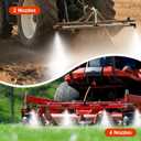 4 Nozzles Metel Boom Wand with 1/4" and 3/8" Brass Fitting, Sprayer Boom Equipped with Two Types Nozzles, Durable Metal Rods, Wide-Coverage Agricultural & Lawn Spray Attachment for Tractors/UTVs