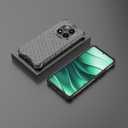 Ultra-Thin Honeycomb Shockproof Cover for Xiaomi Redmi Note 14 Pro 5G, Non-Yellowing Durable PC Back Anti-Scratch Drop Protection Phone Case for Xiaomi Redmi Note 14 Pro Transparent Black