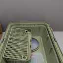 Stainless Steel Cat Litter Box with Lid, XL Large Enclosed High Sided Litter Box with Removable Lid, Carbon Filters -Odor Free, Easy Cleaning, Anti-Urine Leakage for Big Cats -Green