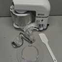 Kitchen in the box Stand Mixer,3.2Qt Mini Electric Food Mixer,6 Speeds Portable Lightweight Kitchen Mixer for Daily Use with Egg Whisk,Dough Hook,Flat Beater (White)