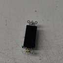 Leviton 20-Amp 120/277-Volt Decora Plus Rocker Single-Pole AC Quiet Switch, 5621-2E, Black