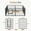 DUMOS Dog Playpen Indoor, Metal 40 Inch 8 Panels Foldable Pet Fence with Door, Outdoor Small Medium Large Dog Puppy Portable Exercise Play Pen for RV Camping, Trips, Play Yard