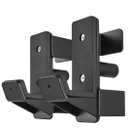 J Hooks for 2" x 2" Power Rack, Rubber Pad J-Hook for Power Cage, Bottom Reinforced Steel J Cups for Squat Rack, Heavy Duty Barbell Holder, Black