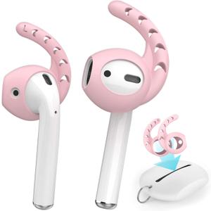 AhaStyle 3 Pairs AirPods Ear Hooks Cover Silicone Accessories Compatible with Apple AirPods and EarPods Headphones(Pink)