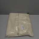 LAMIT Linen Semi Sheer Curtains 96 inches Long 2 Panels Set, Light Filtering Panels Back Tab and Rod Pocket Floor to Ceiling Curtains for Bedroom/Living Room, Beige, 52 x 96 Inch