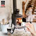 Topline 100 Fire Starters for Fireplace, Wood Stove, Charcoal BBQ & Campfire Waterproof Odorless Fire Starter Sachets, Quick-Light Indoor & Outdoor Firestarter Pouches in Storage Tube