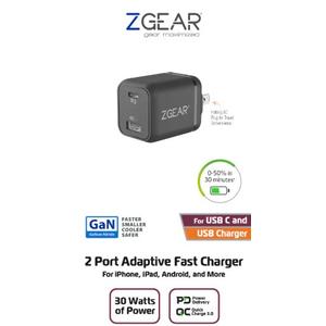 ZGEAR 2 Port Adaptive Fast Charger