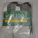 HOT FEET Work Socks for Men, Long All Weather Boot Crew Cotton Socks, Cushioned, Moisture Wicking, Stocking Stuffers (Gray)