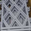 5.25FT Garden Trellis Support Fence,Metal Wall Lattice Climbing Frame for Climbing Plants Outdoor, White Iron Pipe Fence for Potted Plants Indoor for Ivy Vines Vegetable Flower, Patio, Lawn, Yard