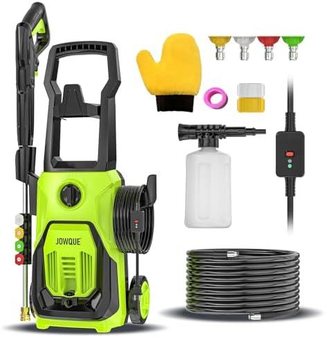 Jowque Electric Pressure Washer 4800 PSI 2.8 GPM, Power Washers Electric Powered with 4 Nozzles and Foam Cannon, High Pressure Cleaner Machine for Cars, Patio, Driveway, Home Cleaning (Green)