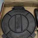 Victoria 8 Inches Cast Iron Tortilla Press, Roti Maker and Tortilladora, Pataconera Seasoned with Flaxseed Oil, Made in Colombia, Traditional Style, Black