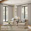 MIULEE Pinch Pleated Thick Linen Curtains 90 Inches Long 2 Panels for Living Room Bedroom, Linen Textured Memory Trained Pleat Drapes Back Tab Light Filtering Taupe Window Curtains with Hooks