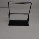 Headband Holder Organizer Metal 2-Tier with Tray: Hair Accessories Display Stand Storage Hairband Rack Necklace Stand Home Bedroom for Girls Women, Black