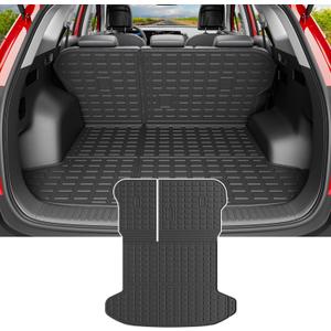 powoq Fuel Cargo Mat Compatible with 2023-2026 Kia Sportage Cargo Liner NO Hybrid Backrest Mat TPE Replacement for 2023 2024 2025 2026 Kia Sportage Accessories (Trunk Mat with Backrest Mats)