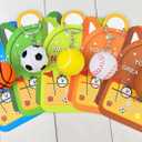 Valentines Day Cards Gifts for Kids Classroom 28 Pack, Mini Foam Sports Ball Keychains with Exchange Cards for Boys Girls, Goodie Bag Stuffers Party Favors School Class Prizes Treats Toys for Toddlers