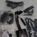 VSYSTO WiFi Motorcycle Dash Camera, OLED Display Wired Controller, Bluetooth Helmet Headset, Tire Pressure Sensors, Parking Guard, GPS 1080P SONYIMX307 150 Wide Angle Front and Rear Camera (Black-Q6)