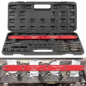 71400 Manifold Drill Template fit for GM LSIII 4.8L, 5.3L, 6.0L Motors for Chevy Engines (1999-newer) Removal Tool Kit Remove Broken Exhaust Precision Manifold Bolts Stud Without Damage Cylinder Head