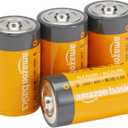 Amazon Basics 4-Pack D Cell Alkaline Batteries, 1.5 Volt, 5-Year Shelf Life, Long-Lasting Power, for Clocks
