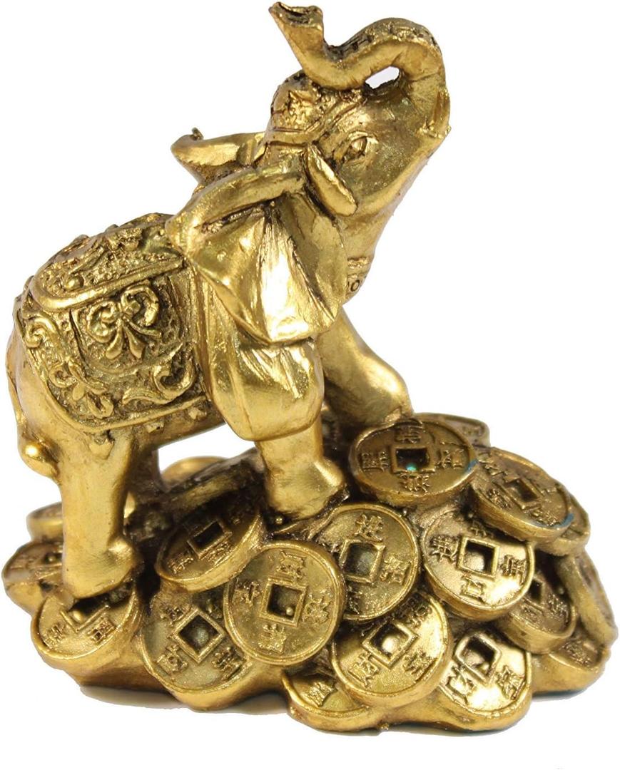 Feng Shui 3" Money Elephant Figurine Wealth Lucky Figurine Gift & Home Decor