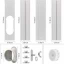 Portable Air Conditioner Window Kit, Adjustable Vertical/Horizontal Sliding Window Vent Kit Plate for AC Unit, AC Window Seal Suitable for 5.1 AC Exhaust Hose
