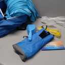 Beach Canopy Beach Tent UPF50+ 11x11 FT Easy to Setup Extra Windproof Rope Sun Shelter Beach Shade Canopy with 4 Stability Poles Outdoor Shade for Beach Camping Family