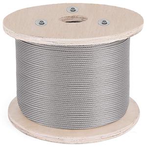 1000FT 1/8" T316 Stainless Steel Cable 1x19 Steel Wire Rope for Deck Cable Railing Kits DIY