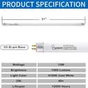 7 Pack 21 Inch F13T5/CW Fluorescent Light Bulb, 4100K Cool White, T5 13 Watts Fluorescent Replacement Bulb for Counter and Cabinet Fixture, G5 Base