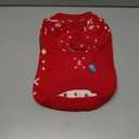 Dog Christmas Sweater Soft Warm Fall Winter Cat Clothes Puppy Sweater for Small Dogs Cute Xmas Reindeer Doggie Outfit Cat Sweaters with Sleeves Pet Holiday Costume Chihuahua Apparel(Red,L)