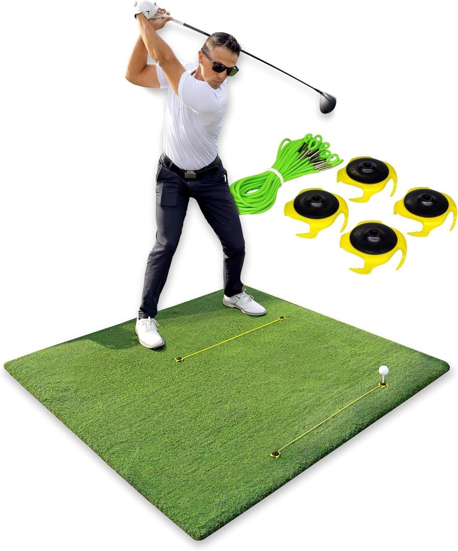 Tee Claw Golf Tee Holder, Golf Mat Tee, Golf Alignment String, Baseball Agility Training for Indoor and Outdoor, Made in The USA.
