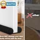 MAXTID Under Door Draft Blocker Black Door Draft Stopper 38" Noise Reducer Breeze Light Cold Air Guard Sound Proof Door Sweep 32" 36" 38" Weather Stripping Door Bottom Seal Insulation Strip Gap Filler