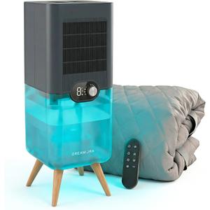 DREAMORA Luna - Water-Cooled Bed Cooling System - Elegant & Compact Bed Cooler for Hot Sleepers, Deep, Restorative Sleep - Dual-Sided Cooling Mattress Pad & Precise Temperature Control, Twin
