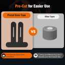 9 Pcs Precut Kinesiology Tape for Knees - Pro Waterproof and Breathable Knee Tape - Latex-Free and Elastic Athletic Tape for Stability Support