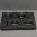 Handblown Crystal Coupe Glasses Set of 4, 9 oz Martini Glass Set with Stem, Elegant Cocktail Glasses for Bar, Margarita, Cosmopolitan, Manhattan, Gimlet, Unique Gift, Mother's Day