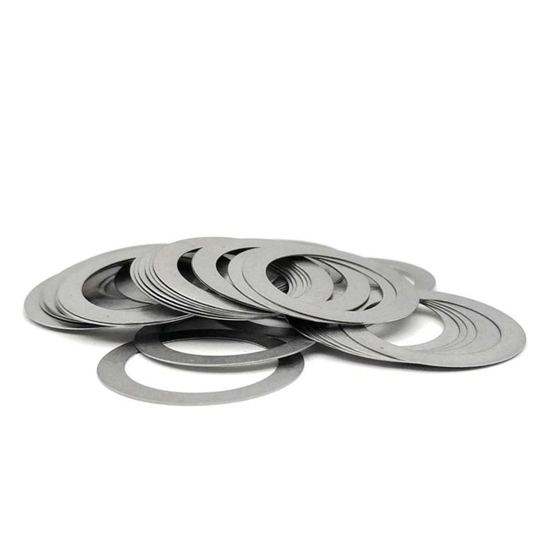 KALESYUJIN-40PCS S:0.1-10pcs/0.2-10pcs/0.3-10pcs/0.5-10pcs DIN988 Metal Shim Washers Stainless Steel Ultrathin Gasket Thin Flat Washer (16 * 22)