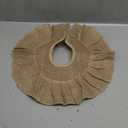 Tatuo 13.8 Inch Mini Tabletop Christmas Tree Skirt Decor Fit 13.7~27.5 Inch Smaller Xmas Tree Small Linen Burlap Trees Skirt for Desk Xmas New Year Party Holiday Family Winter Home Decor (Linen Color)