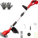 Cordless Weed Eater for Milwaukee 18V Battery, Brushless Weed Wacker Folding 3 in 1 Extendable Pole, Electric Weed Eater/Edger Trimmer/Lawn Mower for Yard Garden (Battery Not Included)