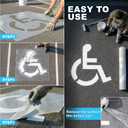 Handicap Parking Stencil, 36×36 Inch Large Silicone Reusable Handicap Symbol Stencil for Parking Lot, 1mm Thickness Flexible Foldable and Easy to Clean