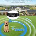 GPS Wireless Dog Fence, Electric Dog Collar Fence & Perimeter Containment System, IPX7 Waterproof Collar, 25–999 Yards Radius, Beep Vibration Shock Correction, for Dogs Over 18 lbs