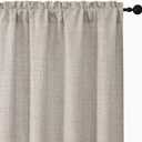 Aiyufeng Faux Linen Texture Curtains for Living Room 84 Inch Length 2 Panels, Airy Soft Drapes,Light Filtering Window Curtains for Bedroom Kitchen Bathroom Farmhouse42x84 Inch, 2PCS, Linen